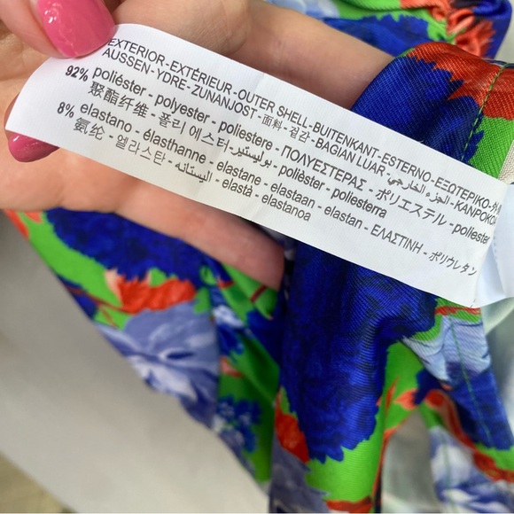 Zara Floral Asymmetrical Bodysuit Size Small NWT - Picture 15 of 16